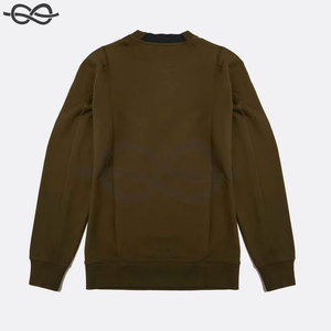 Sudadera de Felpa con Cuello, Puños y Dobladillo Acanalados, Sudadera de Algodón de Color Sólido, Estilo Casual para Otoño - Product Image 2