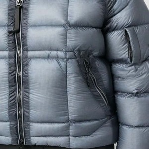 Blouson d'hiver matelassé pour homme 2026 avec capuche, manches longues, imperméable, coupe-vent, logo avant en toile, polyester enduit, style urbain - Product Image 4