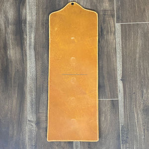 Organisateur mural en cuir de vachette véritable, style occidental, avec motif floral, 5 anneaux métalliques, décoration rustique pour la maison - Product Image 6