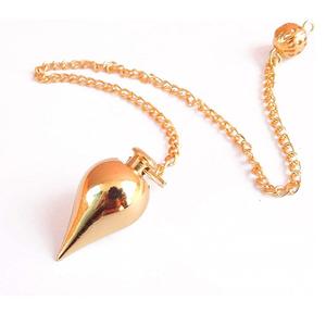 Pendentif de radiesthésie en laiton avec pierres précieuses, fait main, cadeau spirituel, design de qualité supérieure, pour la guérison par le Reiki - Product Image 4