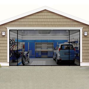 Tenda per Porta del Garage 7*16ft in PVC Trasparente, Isolante per Basse Temperature, Antivento, Antipolvere e Antiinsetti - Product Image 1