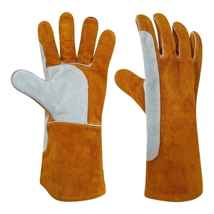 Nouvelles gants de soudage en cuir de vachette pleine fleur, résistants à l'abrasion, antistatiques, résistants à la chaleur, pour usage industriel - Product Image 1