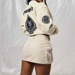 Blouson universitaire pour femme de haute qualité 2026 pour l'hiver, style streetwear décontracté avec rembourrage en coton, offre ODM - Product Image 5