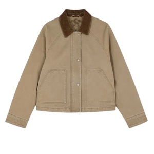 High Quality Embroidery Customized Logo Heavyweight Canvas Work <b>Worker</b> Bomber <b>Jacket</b> For Men - Product Image 1