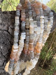 Multi Moonstone Square Beads, Natural <b>Spacer</b> Strand (5-6 mm) - Product Image 5
