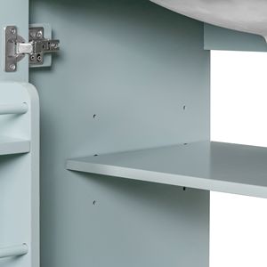 Mobile Bagno Multifunzionale da 30 Pollici con Lavabo Integrato, Struttura Solida in MDF Verde, con Ante e Cassetti - Product Image 4