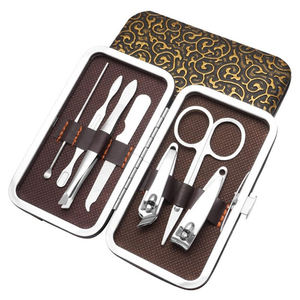DANTRIC IMPLANTS Professional Stainless Steel Nail <b>Kit</b> 5 in 1 Portable <b>Manicure</b> Set with Case Classic Style for Adults - Product Image 1