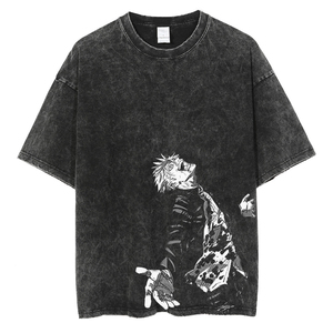 เสื้อยืดทรงหลวมสำหรับผู้ชาย พิมพ์ลายด้วยความร้อน ปรับแต่งได้เต็มที่ เนื้อผ้านุ่ม ระบายอากาศดี แขนสั้น ผ้าฝ้าย 100% - Product Image 1