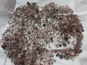 Natural Pink Dot Quartz Mix Shape Cabochon with Oval/<b>Cushion</b> Cut Options - Product Image 4