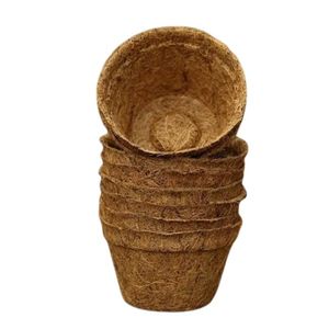 Maceta de Fibra de Coco Sostenible, Ecológica, Transpirable, Biodegradable, con Orificio de Drenaje, Cuadrada, para Exteriores, para Germinación de Semillas, ¡EN OFERTA! - Product Image 1