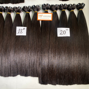 Paquetes de cabello humano de alta calidad precio de fábrica Super doble dibujado sedoso recto personalizar Color 100% cabello crudo vietnamita - Product Image 4