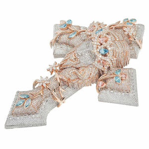 จี้พระเยซูรูปกางเขนประดับเพชรโมอิสซาไนต์แบบสั่งทำพิเศษ ดีไซน์หรูหรา เงินแท้ 925 ชุบทอง สไตล์ฮิปฮอป ได้รับการรับรองจาก GRA - Product Image 3