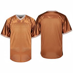 Maillot de rugby personnalisé en maille respirante à manches courtes pour l'entraînement et les tenues d'équipe de football américain - Product Image 1