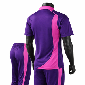 Mens Cricket Team Uniform V Neck Polo Style Jersey <b>Trouser</b> Set Moisture Wicking OEM ODM Manufacturer - Product Image 3