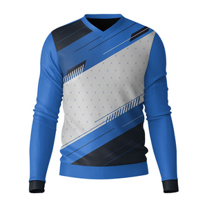 Nueva camiseta informal de negocios para hombre, de manga larga, de color liso, con cuello en V, para otoño e invierno, cómoda, moderna y versátil. - Product Image 1