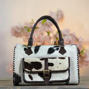 Bolso de Mano de Cuero Vacuno de Lujo con Asas Trenzadas y Correa Cruzada, Cierre de Cremallera Resistente - Product Image 2