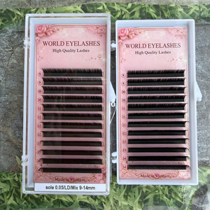 Extensiones de Pestañas de Volumen Sintético Negro Mate Nhu Y Eyelash NY16 al por Mayor, Pestañas Individuales de Terciopelo - Product Image 4