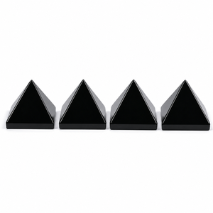 Pirámide de Cristales de Ágata Negra a Precio de Mayoreo, Pirámide de Piedra Energética Potente para Sanación Reiki, Pirámide de Cristal para Meditación - Product Image 1