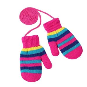 Mitaines de sport d'hiver 2-6 ans – Adorables pour garçons et filles – Rayures tendance – Acrylique/Coton – Ski, extérieur, chaleur, décontracté, quotidien, cyclisme, fête, chic - Product Image 2