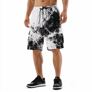 Pantalones Cortos de Chándal para Hombre con Lavado Ácido, de Forro Polar Grueso, con Cintura Alta y Cordón Ajustable, para Invierno, Estilo Jogger, con Lavado a la Piedra - Product Image 4