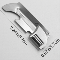 Ouvre-boîte EDC ultra-compact avec ouvre-bouteille intégré, outil de survie portable pour le camping et la randonnée en plein air
