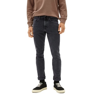 Jeans en denim pour hommes coupe classique à prix abordable, nouveau design respirant, style streetwear, coupe slim noire personnalisée pour hommes - Product Image 1