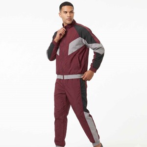 OEM Custom LOGO <b>Embroidery</b> Two Piece Zip up Jacket Long <b>Set</b> with Reflective Polyester Windbreaker Tracksuits for Men - Product Image 2