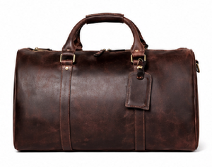 Bolsa de Deporte de Cuero Genuino Vintage, Bolsa de Viaje de Lujo para Fin de Semana, Bolsa de Gimnasio con Cierre de Cremallera, Portátil, de Gran Capacidad para Hombre - Product Image 2