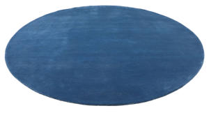 Tapis moderne fait main en laine bleue unie et Tencel, écologique et sur mesure, pour la maison, le bureau et la prière - Product Image 3