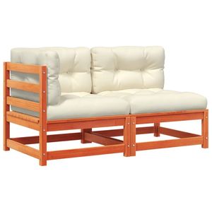 Set di 2 Divani da Esterno in Cera Marrone Crema per Arredamento Outdoor - Product Image 2