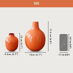 Maceta o Jarrón de Color Naranja para Plantas y Flores Artificiales, Más Duradero y Confiable para Uso en el Hogar y el Balcón - Product Image 2