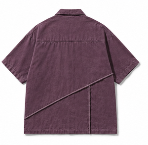 เสื้อเชิ้ตทำงานแขนสั้นคุณภาพสูงสำหรับผู้ชาย ทรงปกติ - Product Image 2