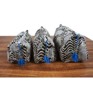 Juego de Bolsas Acolchadas de Algodón 3 en 1 Hechas a Medida con Cierres para Boutiques, Tiendas Minoristas y Regalotecas, Bolsas Acolchadas Kantha con Estampado Étnico - Product Image 2