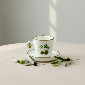 Tazón para Ensalada de Porcelana Fina de Primera Calidad 3460984D-0.2, Nuevo, con Estampado de Rama de Olivo y Frutas - Product Image 5