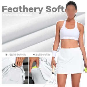 Shorts et mini-jupes plissées personnalisées pour femmes, confortables toute la journée, avec poches, pour le sport, le tennis et l'entraînement, de haute qualité. - Product Image 4