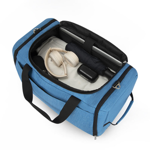 Sac de sport unisexe en nylon 30-40L, couleur unie, fermeture éclair, sac de fitness décontracté, poignée souple et durable - Product Image 3