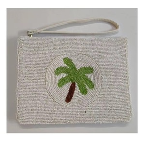 CRYSTAL CRAFT Designer Ethnic Beaded Coin Wallet Handmade Fashion Mini Purse for Ladies Cotton Embroidery Customizable Color - Product Image 4