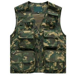 Gilet de pêche décontracté pour homme en polyester, multi-poches, haute qualité, personnalisé, très vendu, pour sports de plein air et chasse en hiver - Product Image 1