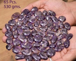 Lot de cabochons en améthyste naturelle, pierres précieuses lisses et polies, formes variées, pierres de quartz violettes pour la fabrication de bijoux - Product Image 3