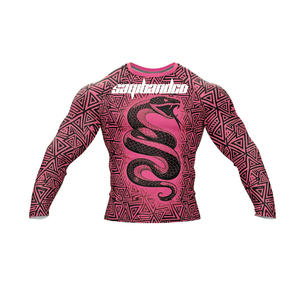 เสื้อรัดกล้ามเนื้อผู้ชาย Saqibandco ลายงูสีม่วง สำหรับ MMA แห้งเร็ว กระชับรูป - Product Image 2