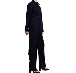 Traje de Mezclilla de 2 Piezas para Mujer, Diseño Moderno, Primavera/Verano, Sin Mangas, Elástico, 100% Algodón, Transpirable, de Secado Rápido, Informal - Product Image 6