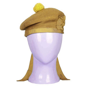 Gorro Escocés de Lana Dorada, Sombrero Tradicional de las Tierras Altas, Gorro Balmoral de Lana Hecho a Mano - Product Image 4