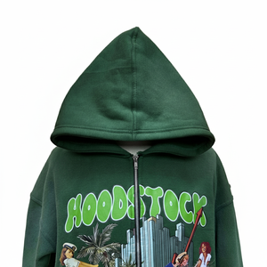 Sudadera con capucha y cremallera de alta calidad, la más demandada por los clientes, con logo impreso personalizado, fabricada en fábrica a precio económico para hombres. - Product Image 3