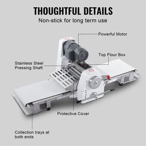 Commercial Electric <b>Dough</b> Sheeter <b>Machine</b> 15.7-Inch Reversible Puff Pastry & Fondant <b>Roller</b> 0-1.4\" Adj - Product Image 6