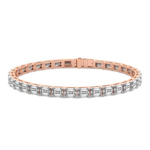 Beautiful 18k <b>SOLID</b> <b>Gold</b> Designer Annette Emerald Lab Diamond Tennis Bracelet Igi Certified Vs1 Quality Jewellery For Women - Product Image 6