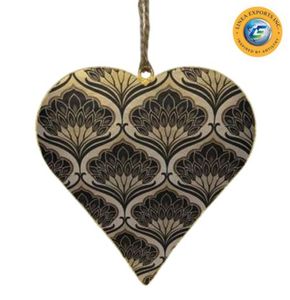 Colgante de Corazón de Ginkgo Botánico Moderno Hecho a Mano, Decoración Navideña Ecológica de Metal - Product Image 5