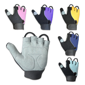 Customized Design Synthetic Leather Wheelchair Cycling Gloves Adjustable Wrist Half Finger Gel <b>Padded</b> Safety Gloves Gym Sports - Product Image 4