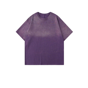 Camiseta Casual de Manga Corta para Hombre, Cuello Redondo, Color Sólido, Tejido de Punto, Corte Regular, Teñido Liso, Transpirable y Cómoda - Product Image 1