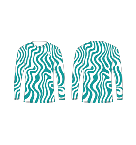 เสื้อยืดแขนยาวสีฟ้าเทาสำหรับผู้ชาย ลายเส้นหยัก เนื้อผ้าพิเศษ คอกลม เสื้อยืดลำลอง สตรีทแวร์ เสื้อผ้าสำหรับออกกำลังกายและเล่นกีฬา - Product Image 5