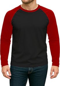 เสื้อยืดแขนยาว OEM แขนเสื้อแบบแร็กแลนตัดต่อสี สำหรับผู้ชาย 180 GSM คุณภาพพรีเมียม ผ้าฝ้าย 100% หลายสี ดีไซน์ใหม่ สไตล์สตรีทแวร์ - Product Image 5